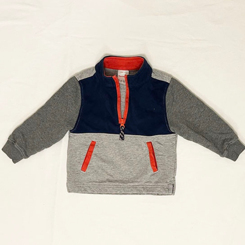 Hanna Anderson 2T 3/4 Zip Color Block Sweatshirt